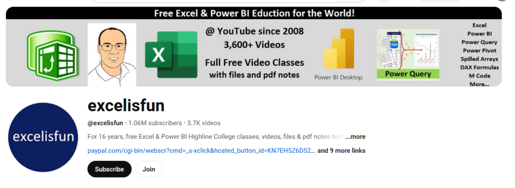 قنوات يوتيوب لتعلم الإكسل